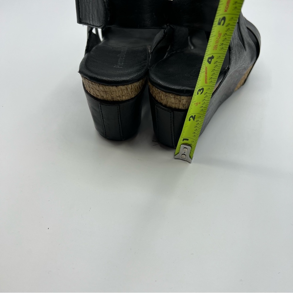 Pierre Dumas women’s black wedges Natty Black Size 6 comfort casual summer - Picture 4 of 11